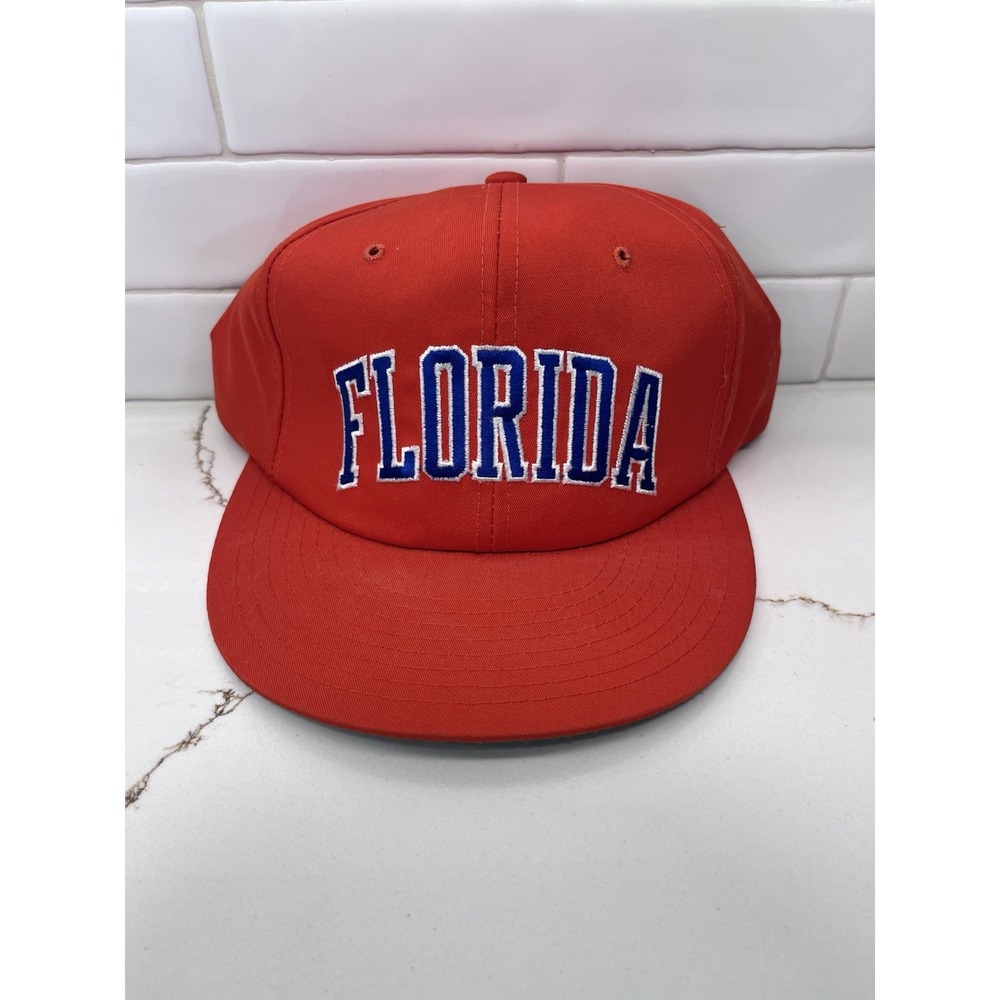 Vintage 90s Starter University Florida Gators Hat Snapback Orange Arch Script UF